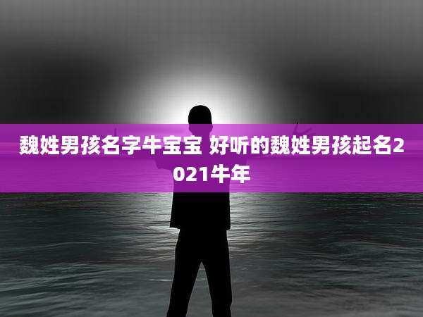 魏姓男孩名字牛宝宝 好听的魏姓男孩起名2021牛年