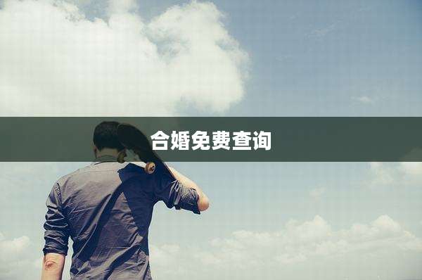 合婚免费查询