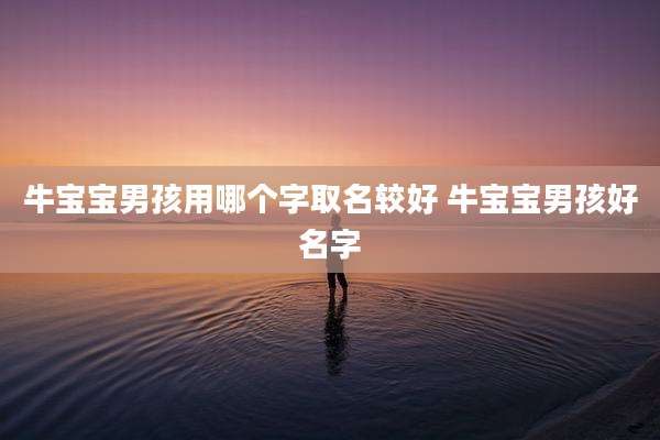 牛宝宝男孩用哪个字取名较好 牛宝宝男孩好名字