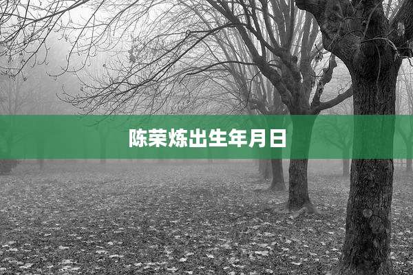陈荣炼出生年月日