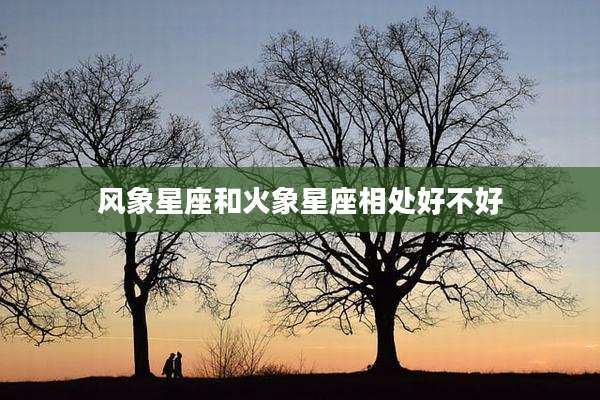 风象星座和火象星座相处好不好