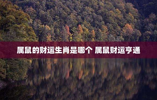 属鼠的财运生肖是哪个 属鼠财运亨通