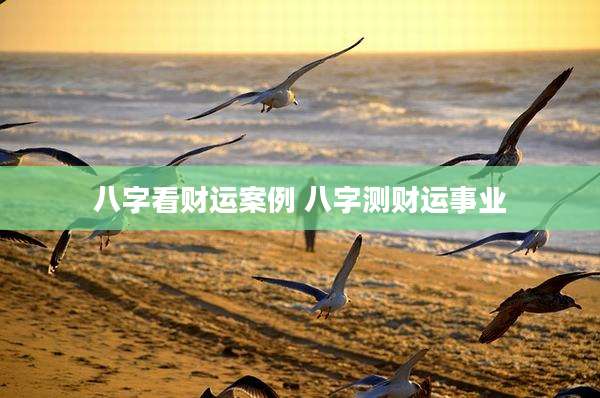八字看财运案例 八字测财运事业