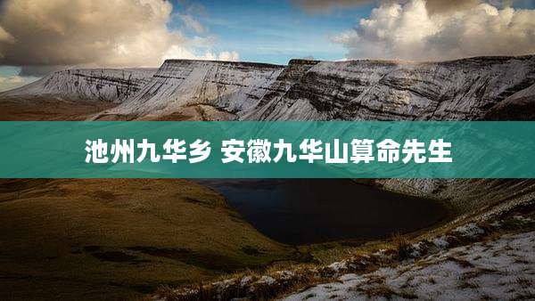 池州九华乡 安徽九华山算命先生