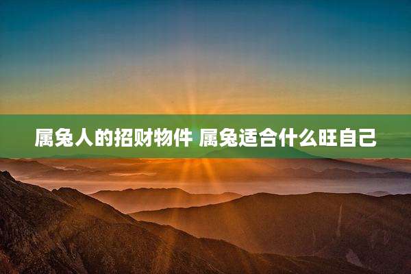 属兔人的招财物件 属兔适合什么旺自己