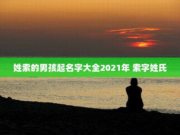 姓索的男孩起名字大全2021年 索字姓氏