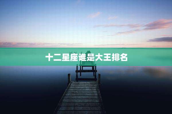 十二星座谁是大王排名