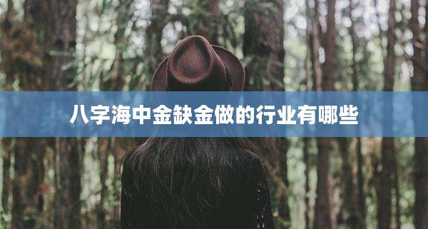 八字海中金缺金做的行业有哪些