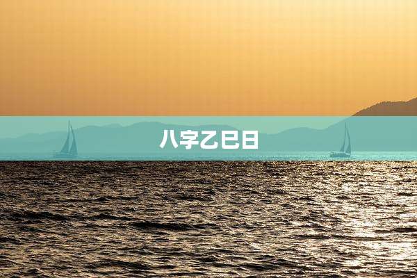 八字乙巳日