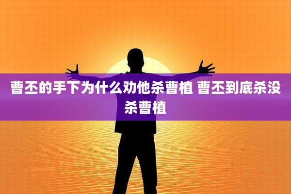 曹丕的手下为什么劝他杀曹植 曹丕到底杀没杀曹植