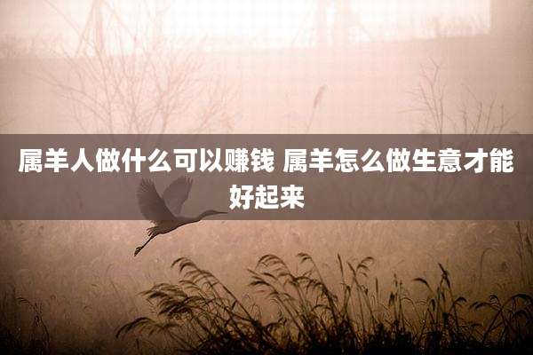 属羊人做什么可以赚钱 属羊怎么做生意才能好起来