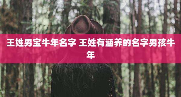 王姓男宝牛年名字 王姓有涵养的名字男孩牛年