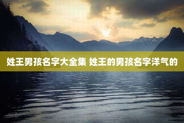 姓王男孩名字大全集 姓王的男孩名字洋气的