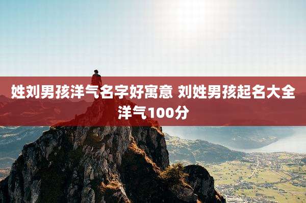 姓刘男孩洋气名字好寓意 刘姓男孩起名大全洋气100分