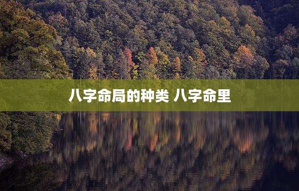 八字命局的种类 八字命里