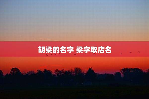 胡梁的名字 梁字取店名