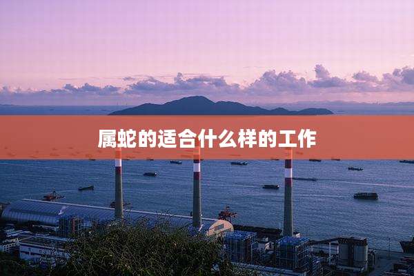 属蛇的适合什么样的工作