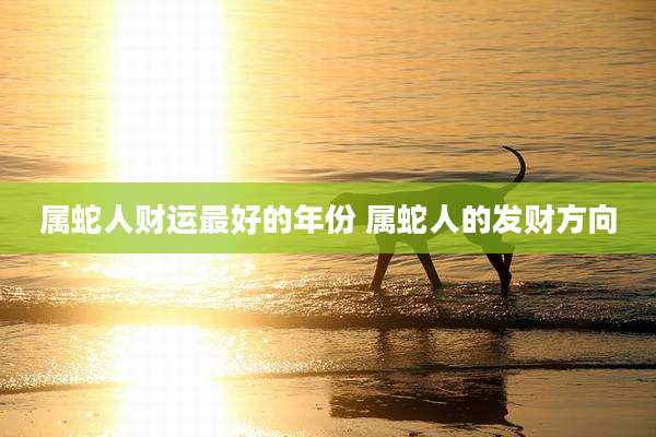 属蛇人财运最好的年份 属蛇人的发财方向