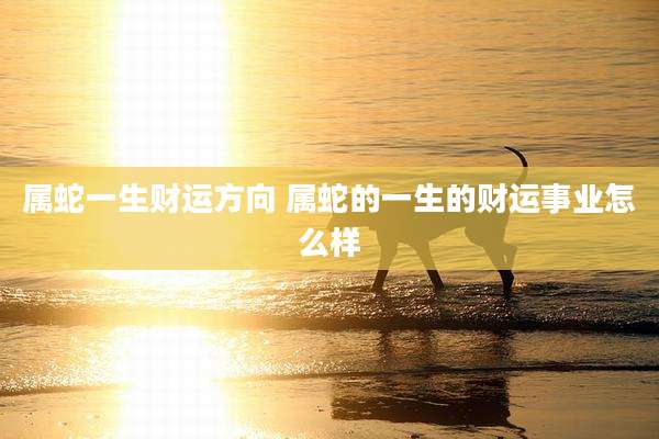 属蛇一生财运方向 属蛇的一生的财运事业怎么样