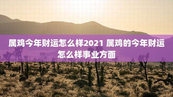 属鸡今年财运怎么样2021 属鸡的今年财运怎么样事业方面