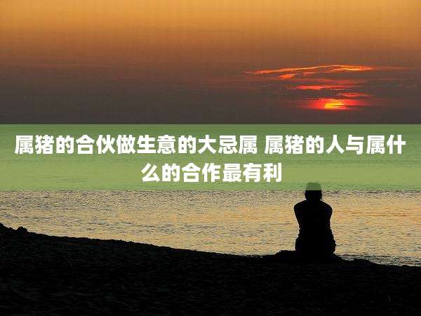 属猪的合伙做生意的大忌属 属猪的人与属什么的合作最有利
