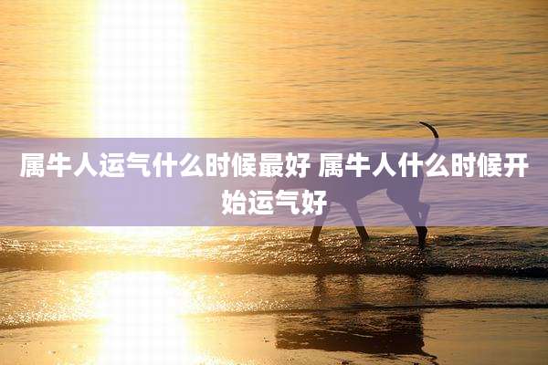 属牛人运气什么时候最好 属牛人什么时候开始运气好