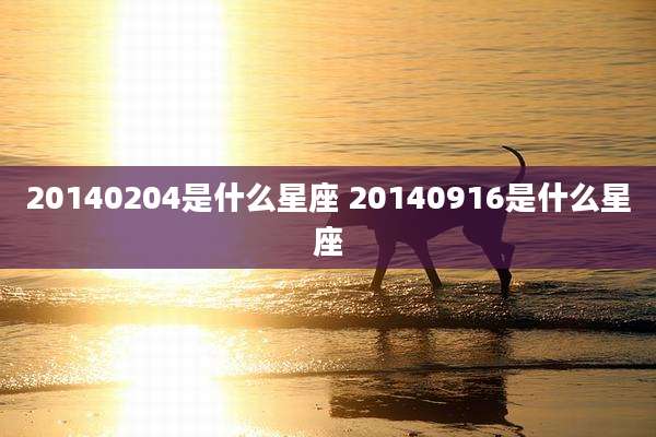 20140204是什么星座 20140916是什么星座