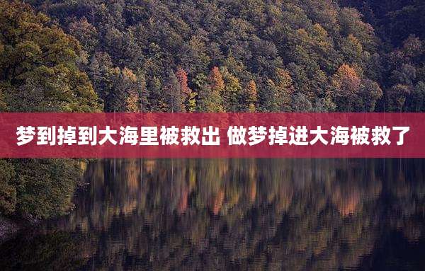 梦到掉到大海里被救出 做梦掉进大海被救了