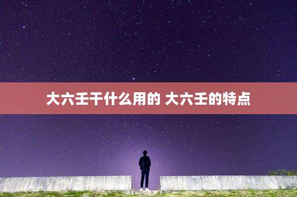 大六壬干什么用的 大六壬的特点