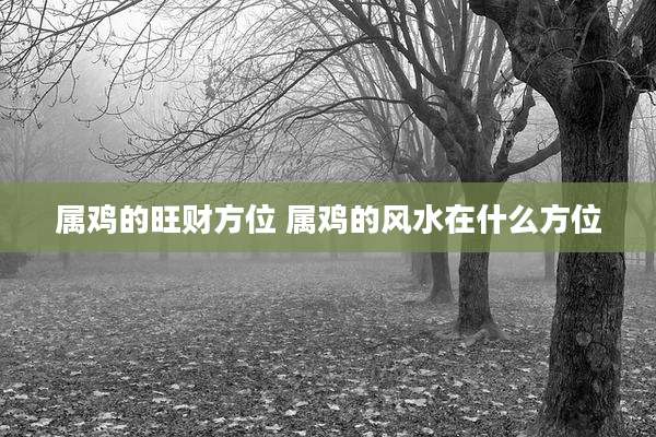 属鸡的旺财方位 属鸡的风水在什么方位