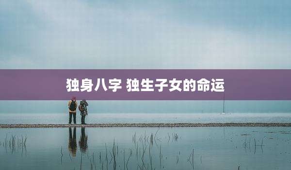 独身八字 独生子女的命运