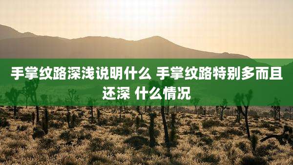 手掌纹路深浅说明什么 手掌纹路特别多而且还深 什么情况