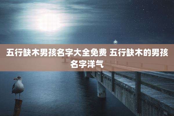 五行缺木男孩名字大全免费 五行缺木的男孩名字洋气