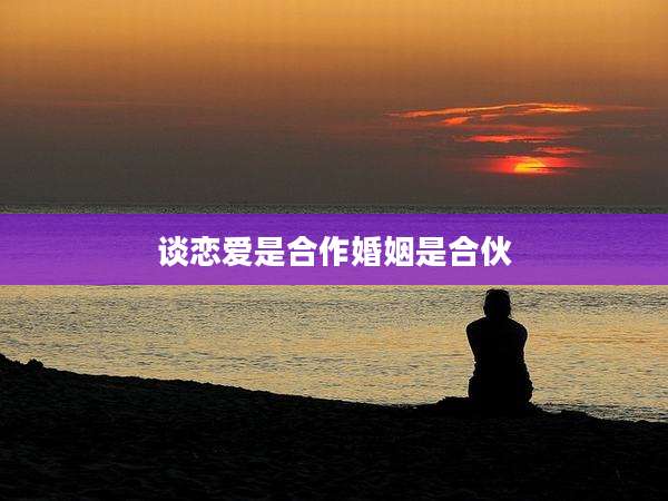 谈恋爱是合作婚姻是合伙