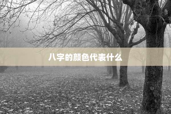 八字的颜色代表什么