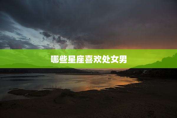 哪些星座喜欢处女男