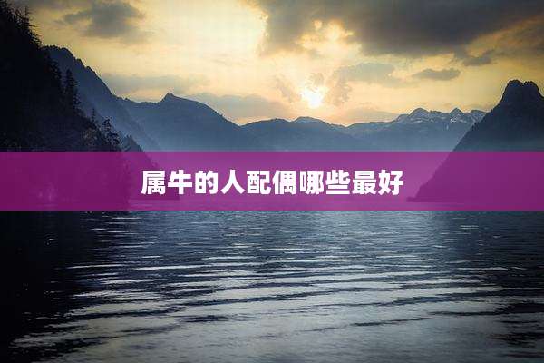 属牛的人配偶哪些最好