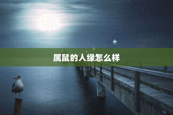 属鼠的人缘怎么样