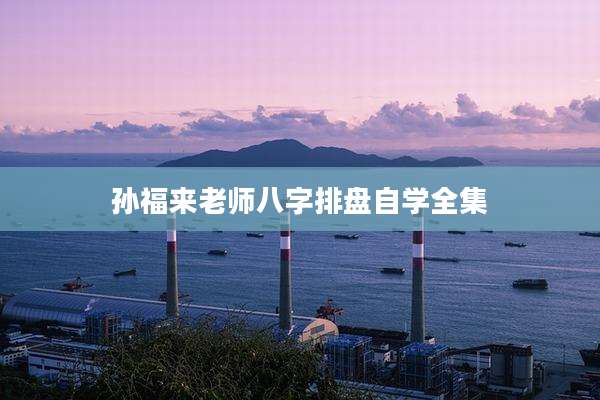 孙福来老师八字排盘自学全集