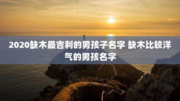 2020缺木最吉利的男孩子名字 缺木比较洋气的男孩名字