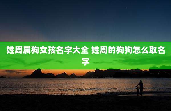 姓周属狗女孩名字大全 姓周的狗狗怎么取名字