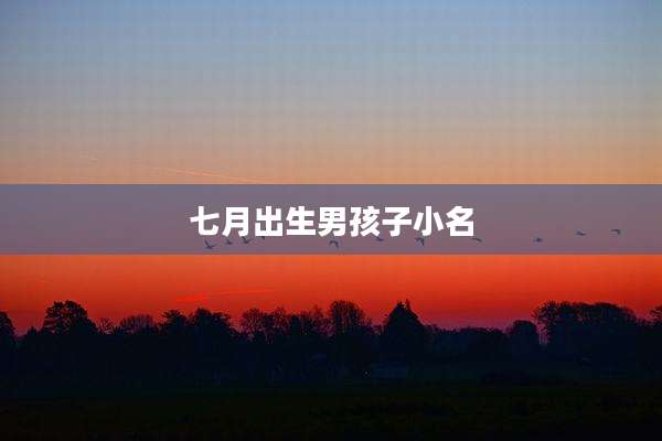 七月出生男孩子小名