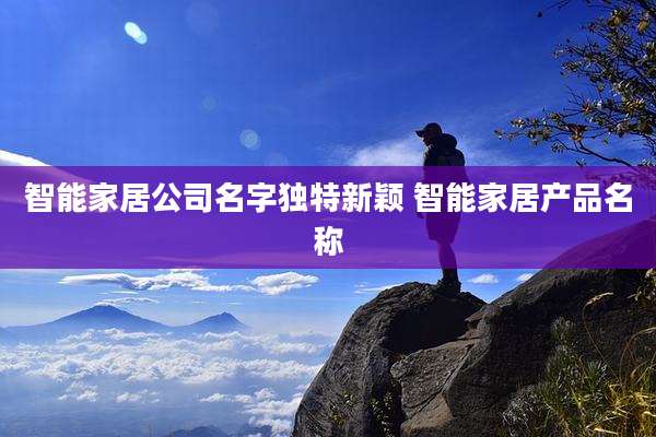 智能家居公司名字独特新颖 智能家居产品名称