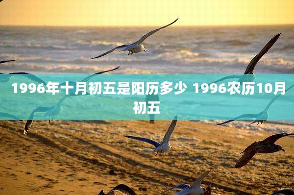 1996年十月初五是阳历多少 1996农历10月初五