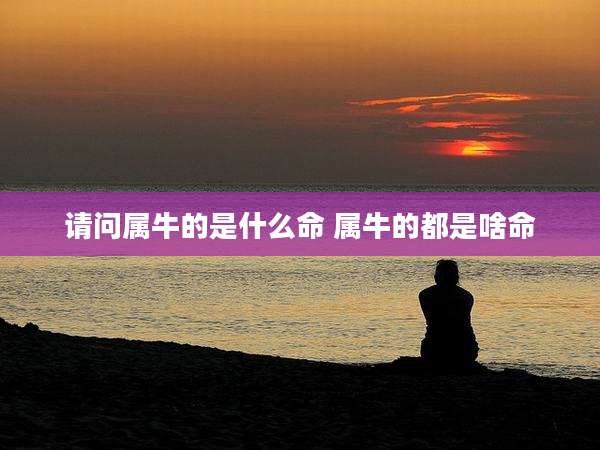 请问属牛的是什么命 属牛的都是啥命