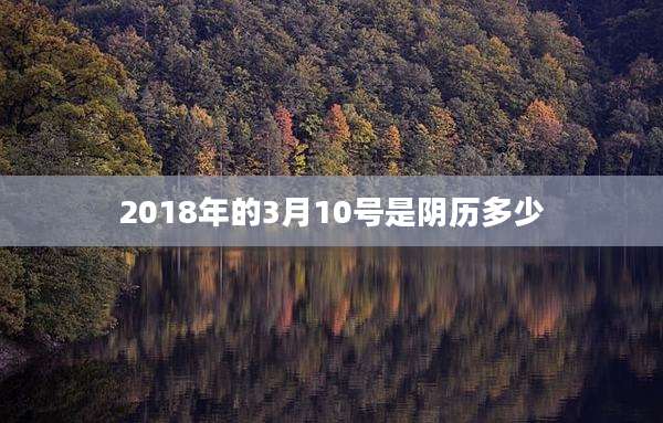 2018年的3月10号是阴历多少