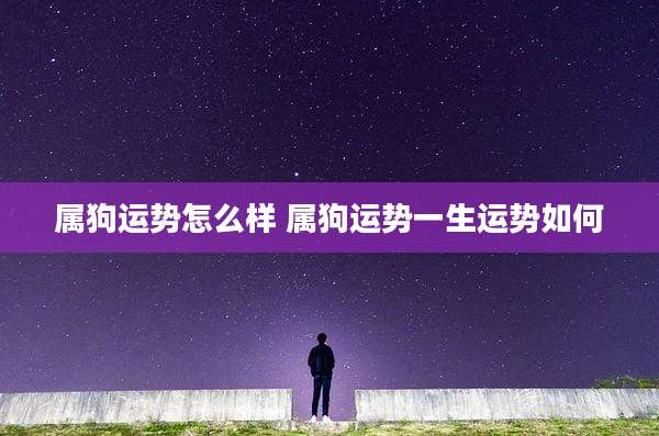 属狗运势怎么样 属狗运势一生运势如何