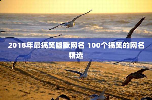 2018年最搞笑幽默网名 100个搞笑的网名精选