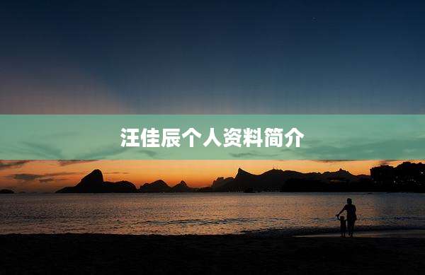 汪佳辰个人资料简介