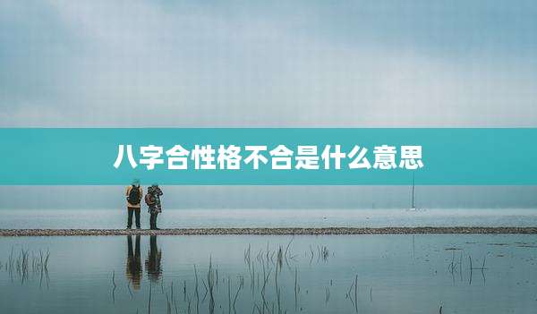 八字合性格不合是什么意思